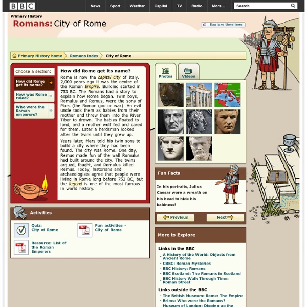 BBC - Primary History - Romans - City of Rome