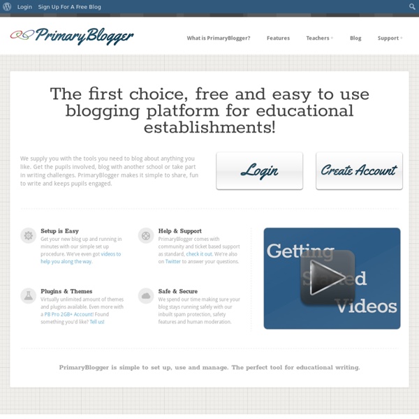 PrimaryBlogger › Create a blog, find a blog, be a blogger!