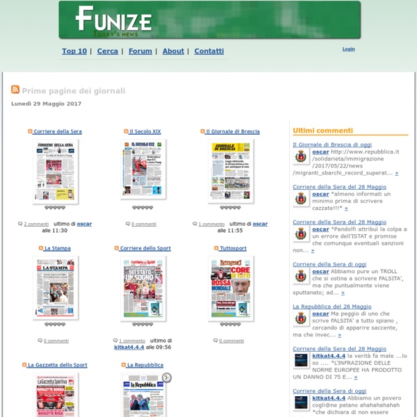 Prime pagine giornali - Funize.com