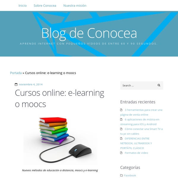 Cursos e-learning o moocs: principales diferencias blog Conocea