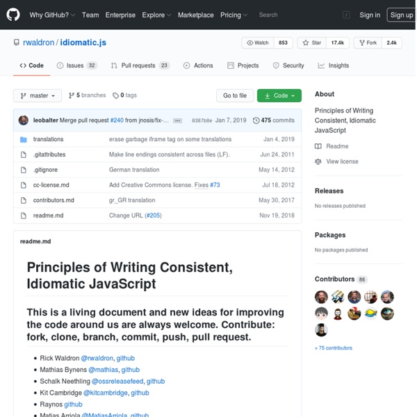 Rwaldron/idiomatic.js