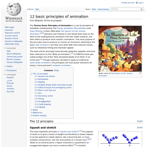12 basic principles of animation - Wikipedia, the free encyclope