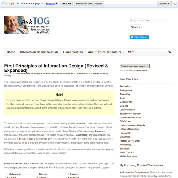 First Principles of Interaction Design