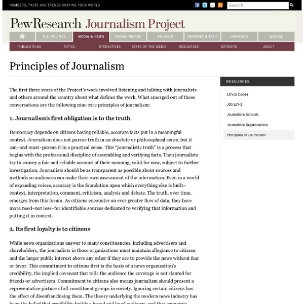 Principles of Journalism Pearltrees