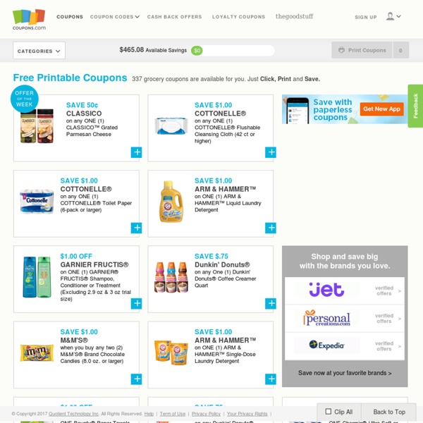 Free Printable Coupons, Online Coupons & Coupon Codes