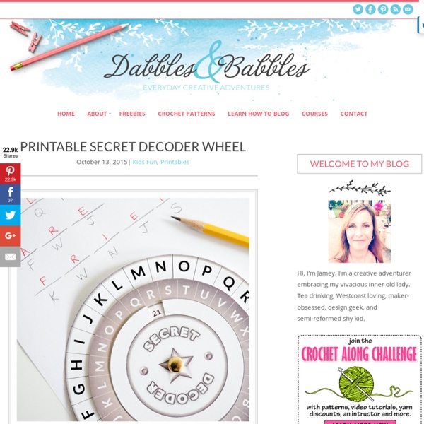 Printable Secret Decoder Wheel