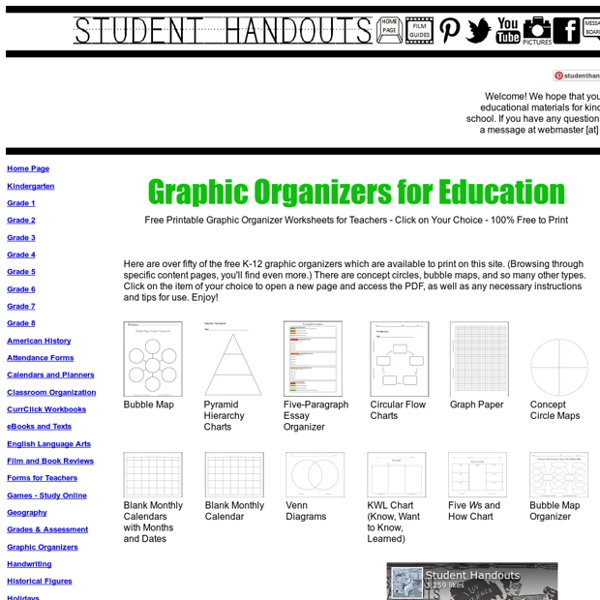 Free Printable Graphic Organizers