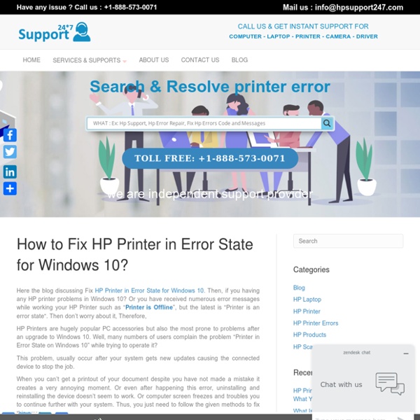 Quick Solutions for HP Printer in Error State Windows 10 Pearltrees
