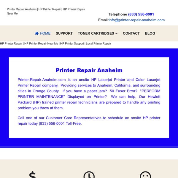 Onsite HP Printer Repair in Anaheim, California