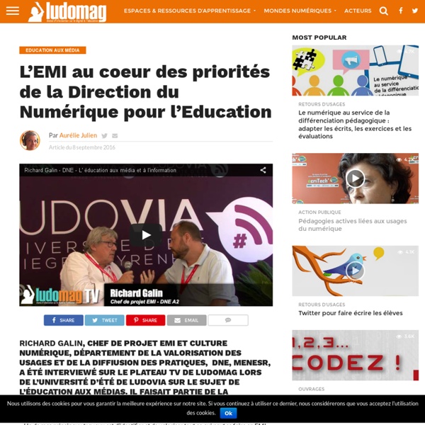 L’EMI au coeur des priorités de la Direction du Numérique pour l’Education – Ludovia Magazine