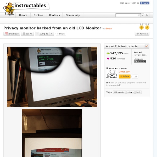 Privacy monitor hacked from an old LCD Monitor