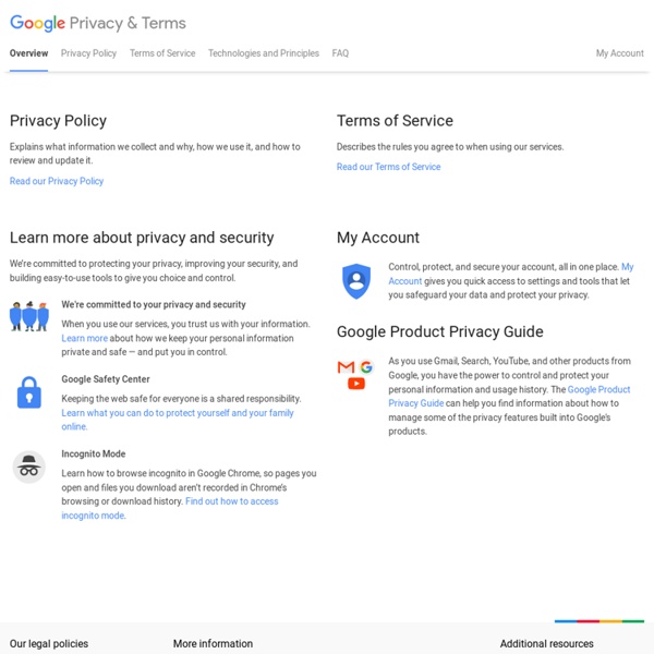 Règles et principes – Google