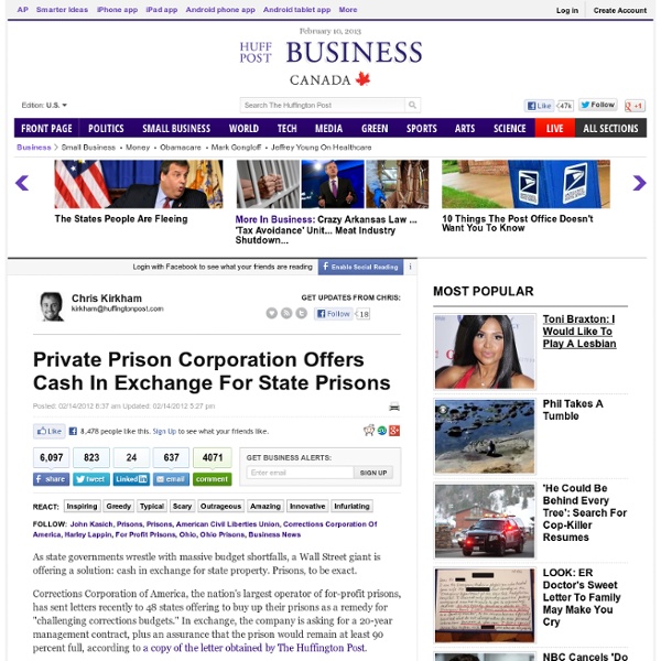 Private Prison Corporation Offers Cash In Exchange For State Prisons