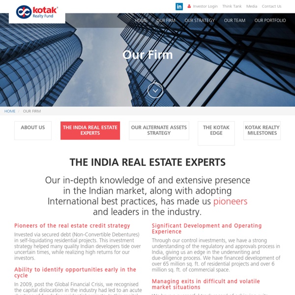 Realty Funds in India, Realty Fund Invetsments - Kotak Realty Fund
