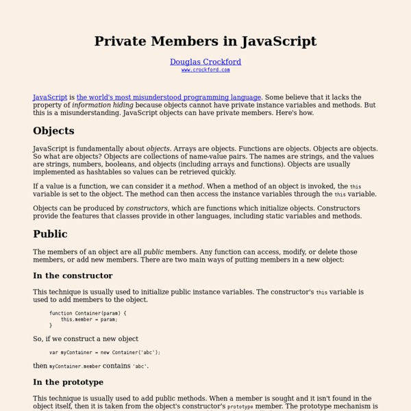 Private Members in JavaScript