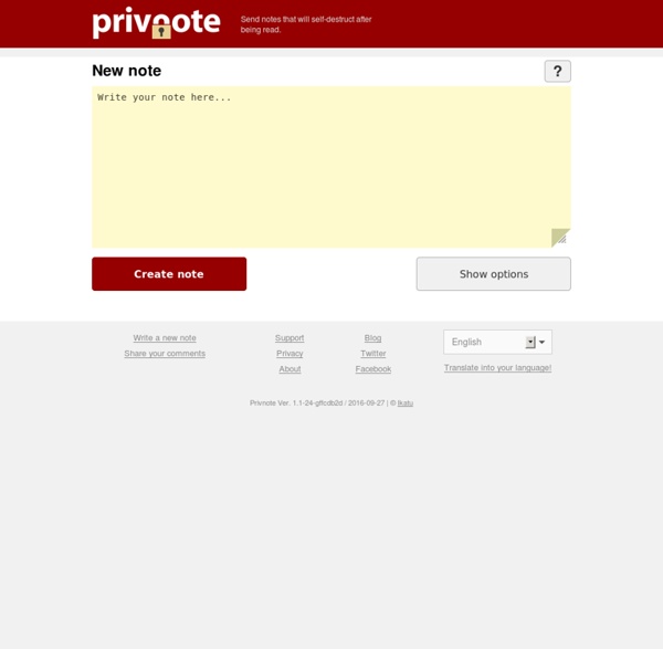 Privnote - Send notes that will self-destruct after being read