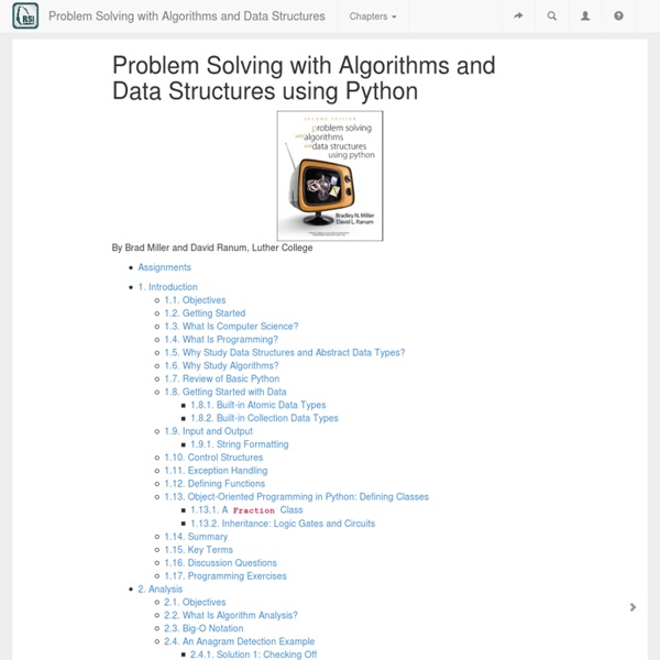 Welcome to Problem Solving with Algorithms and Data Structures — Problem Solving with Algorithms and Data Structures