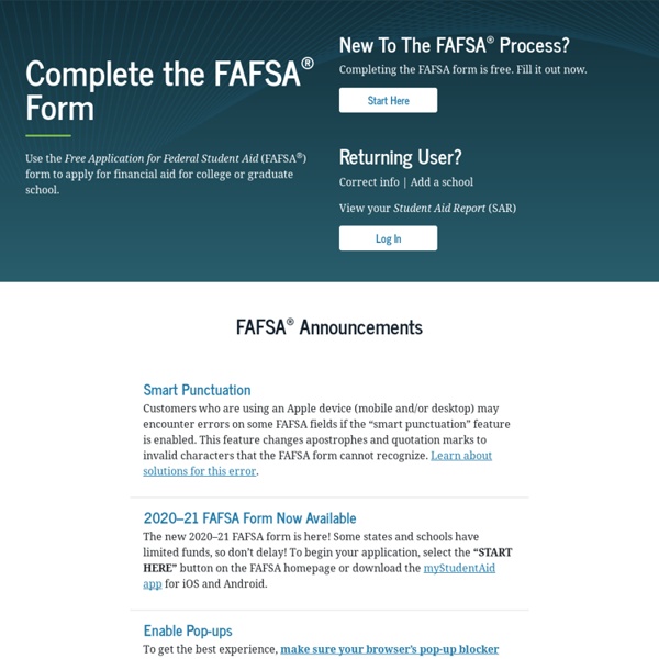 FAFSA - Federal Student Aid