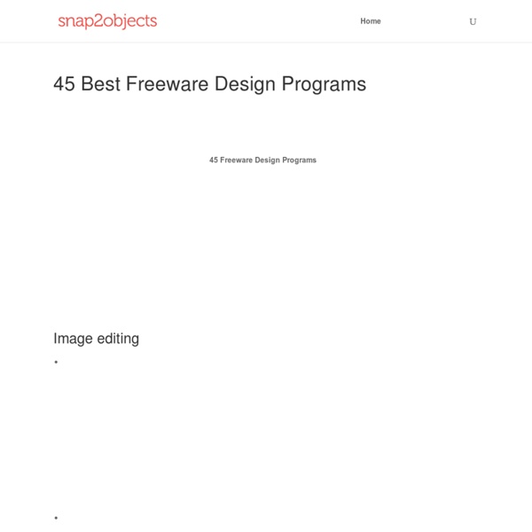 45 Best Freeware Design Programs