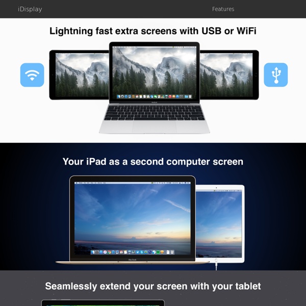 iDisplay: Turn your iPhone, iPad, iPad Mini or Android into external monitor for your Mac or Windows PC