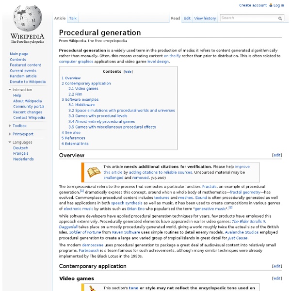 Procedural generation