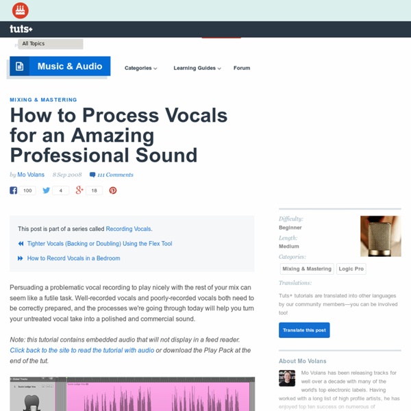 How to Process Vocals for an Amazing Professional Sound