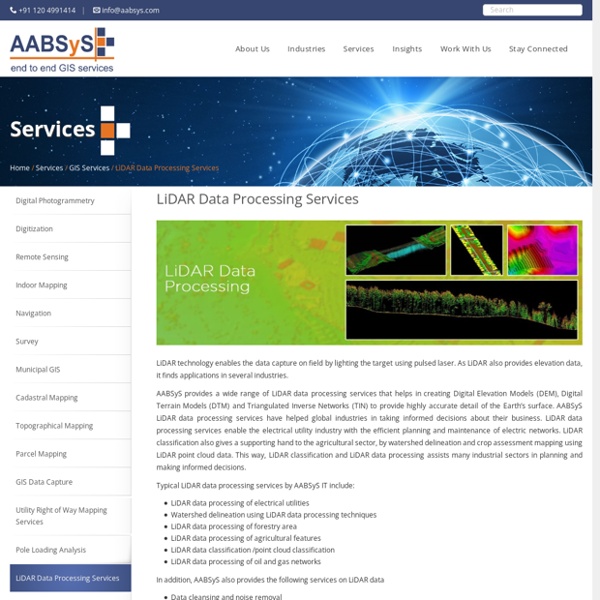 LiDAR Data Processing Services - AABSyS