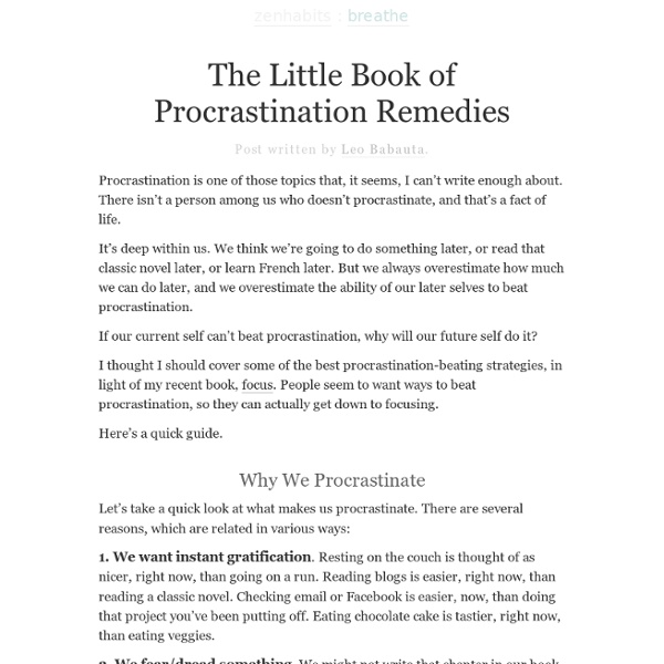 The Little Book of Procrastination Remedies