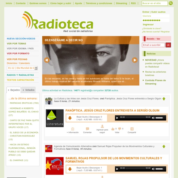 RADIOTECA - Portal para intercambiar audios - Audios mp3 gratis