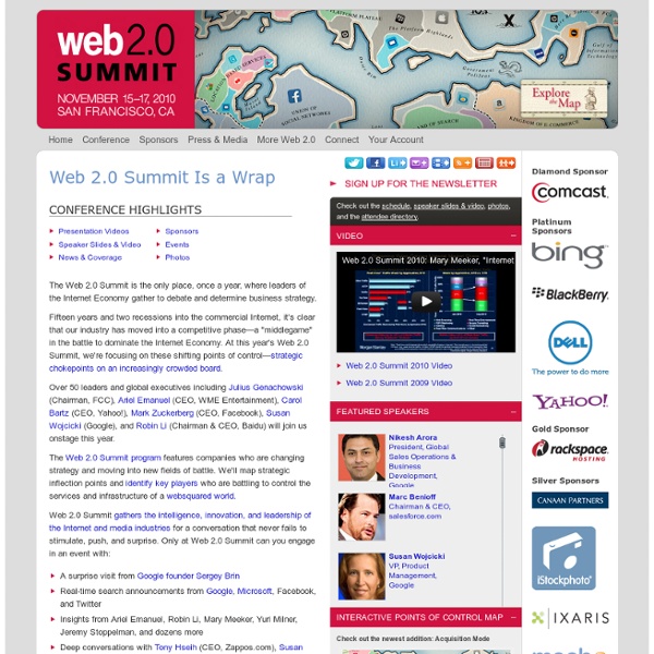 Web 2.0 Summit 2010 - Co-produced by TechWeb & O'Reilly Conferen