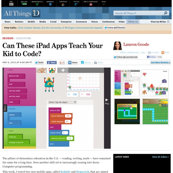 Can These iPad Apps Teach Your Kid to Code? - Lauren Goode - Product Reviews