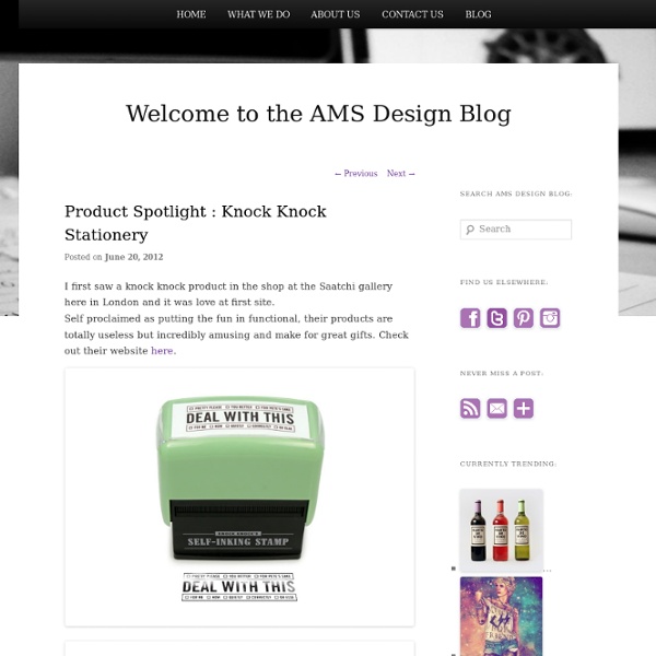 AMS Design Blog: Product Spotlight : Knock Knock Stationery