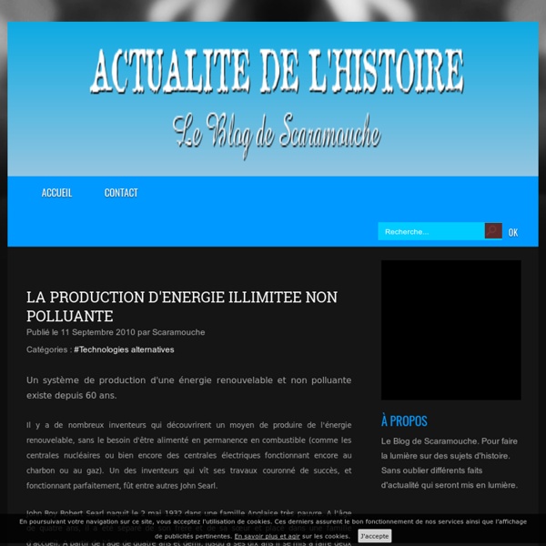 LA PRODUCTION D'ENERGIE ILLIMITEE NON POLLUANTE -