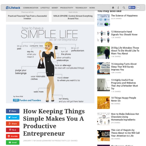 How Keeping Things Simple Makes You A Productive Entrepreneur