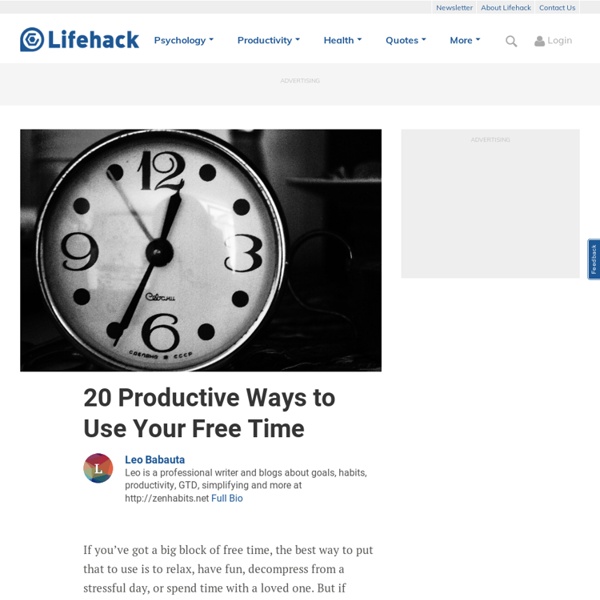 20 Productive Ways to Use Your Free Time - Stepcase Lifehack