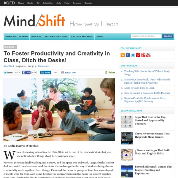 To Foster Productivity and Creativity in Class, Ditch the Desks!