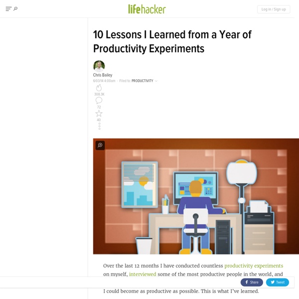 10 Lessons I Learned from a Year of Productivity Experiments