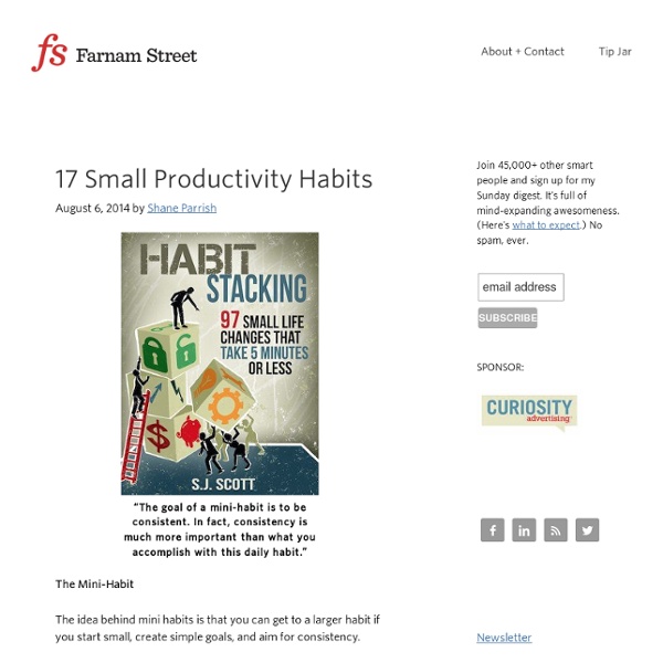 17 Small Productivity Habits