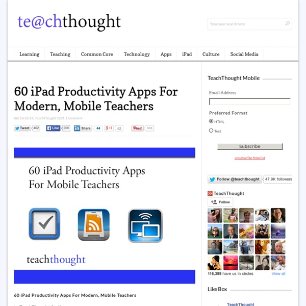 60 iPad Productivity Apps For Modern Teachers