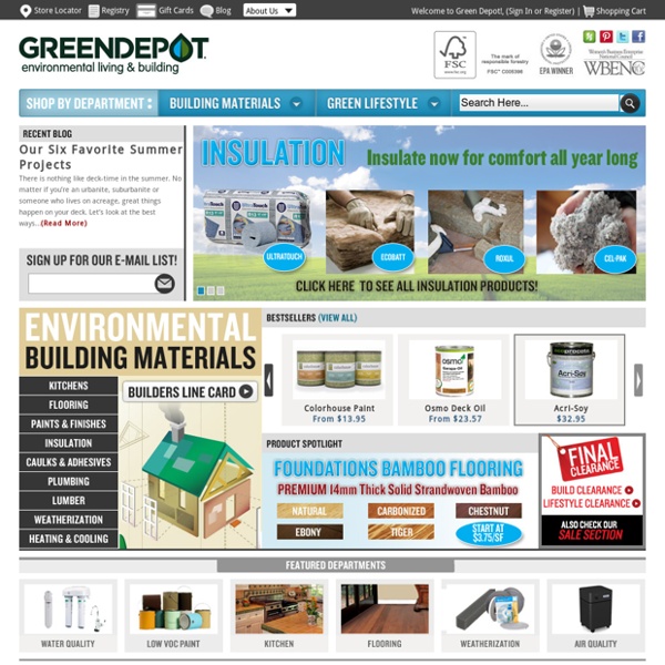 Green Products, Green Building Materials