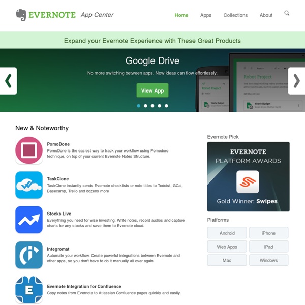 Useful apps and products integrated with Evernote - Evernote App Center