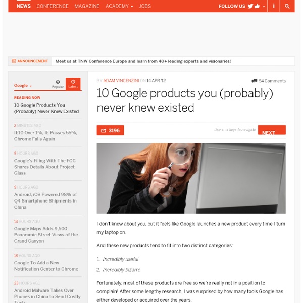 10 Google products you (probably) never knew existed