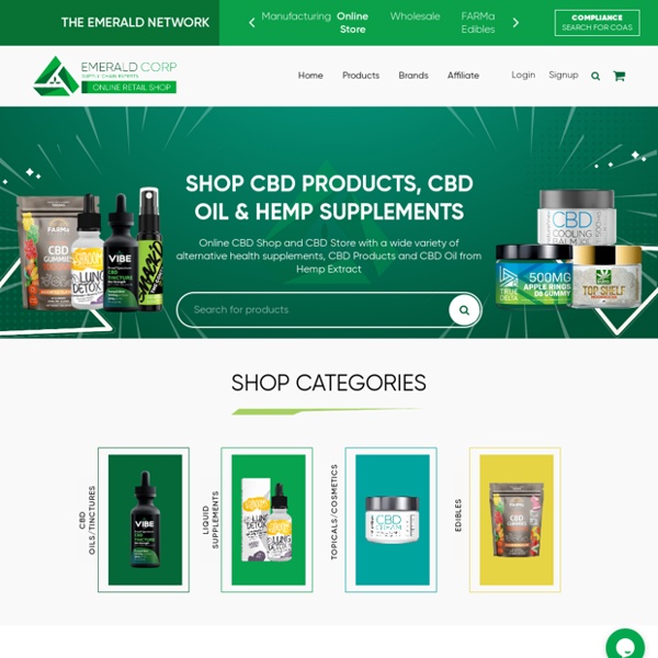 Shop CBD Products, CBD Oil & Hemp Supplements - Emerald Corp Shop