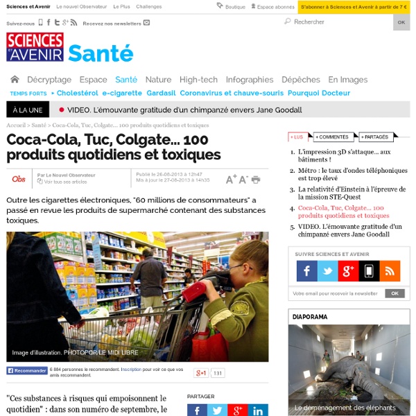 Coca-Cola, Tuc, Colgate... 100 produits quotidiens et toxiques