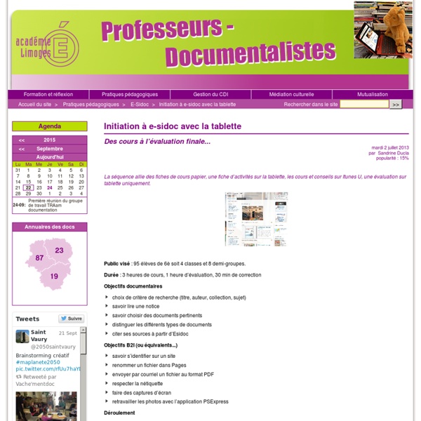 Professeurs documentalistes de l’académie de Limoges