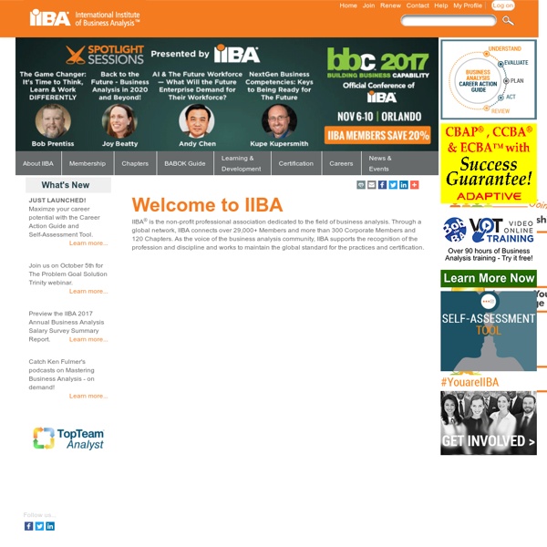 International Institute of Business AnalysisIIBA - International Institute of Business Analysis