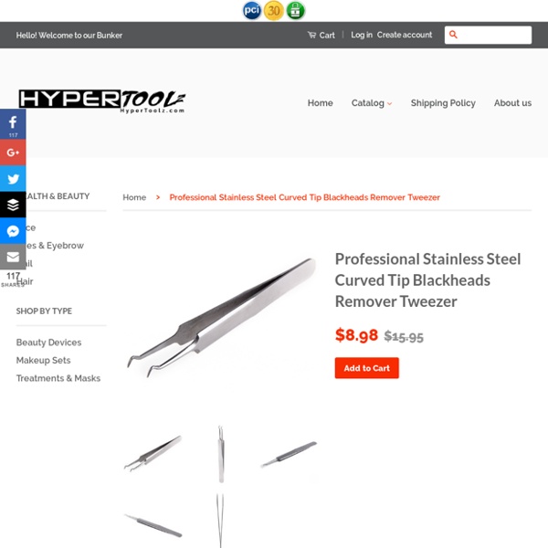 Professional Stainless Steel Curved Tip Blackheads Remover Tweezer – HyperToolz.com