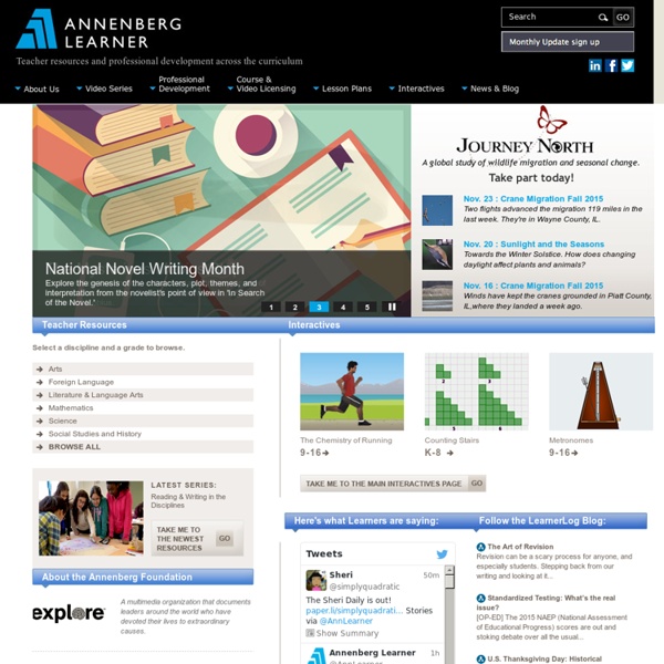 Teacher Professional Development and Teacher Resources by Annenberg Media