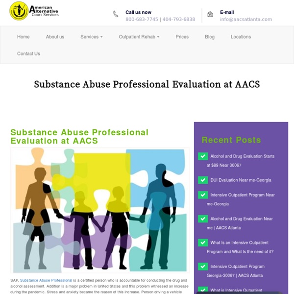 Substance Abuse Professional Evaluation in Atlanta, Decatur, Marietta-GA