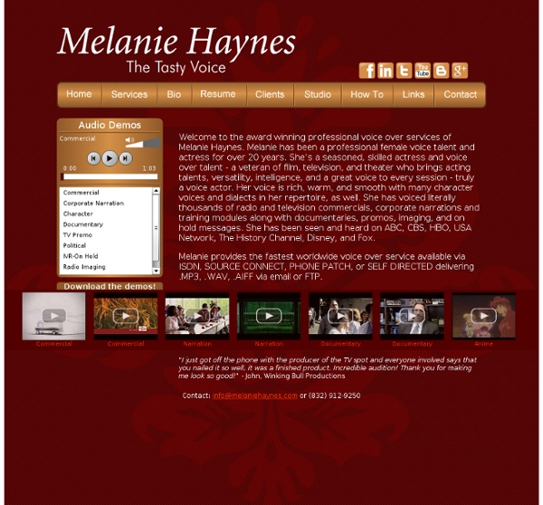 Professional Female Voice Talent - Melanie Haynes